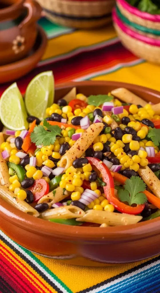 15 Best Summer Pasta Salad Recipes for Your Next Gathering 7 Southwestern pasta salad with black beans, corn, peppers, and creamy chipotle dressing