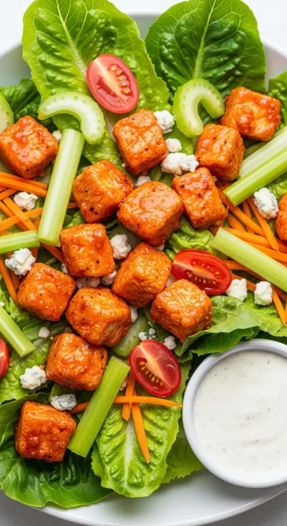 High-Protein Chicken Salad Recipes for Meal Prep: 7 Easy Ideas for the Week 7 Buffalo chicken ranch salad meal prep with blue cheese and celery