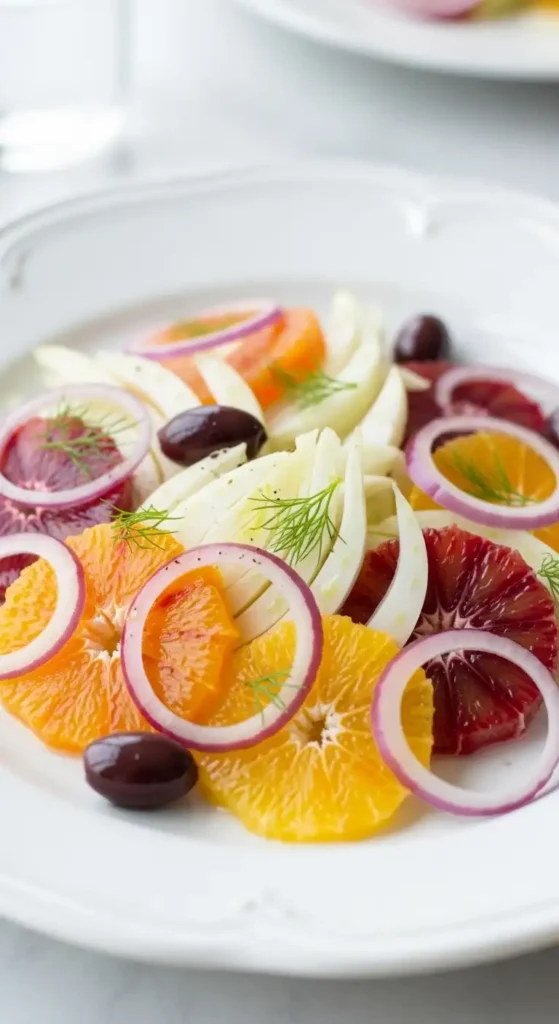 15 Best Summer Salad Recipes with Fresh Vegetables 14 Fennel and orange summer salad with Italian-inspired presentation