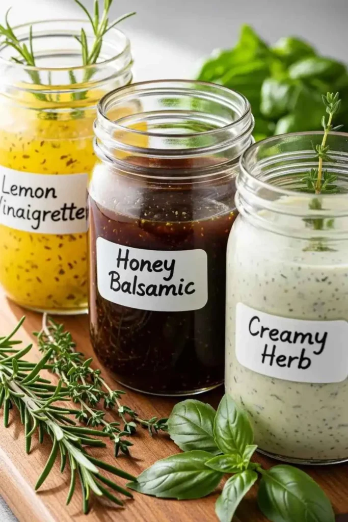 15 Best Summer Salad Recipes with Fresh Vegetables 16 Homemade summer salad dressings in glass jars