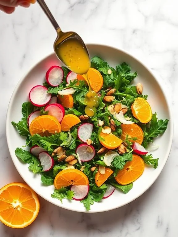 10 Fresh Spring Salad Recipes You'll Love 4 Arugula radish salad with orange slices — light spring meal and easy salad recipe
