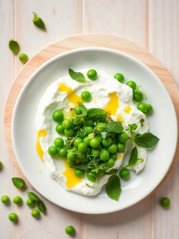 10 Fresh Spring Salad Recipes You'll Love 3 Spring pea and mint salad on a serving board — fresh salad recipe for spring