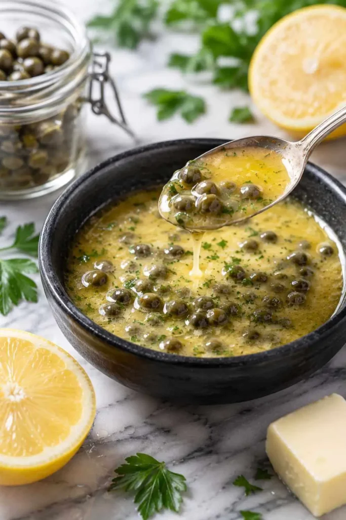 7 Best Dipping Sauces Recipes (Easy & Homemade!) 8 Lemon caper sauce with capers and parsley - tangy homemade dipping sauce