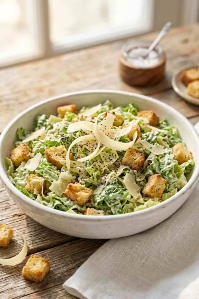 25 Best Chopped Salad Recipes (Easy, Fresh & Crowd-Pleasing) 4 Classic Caesar chopped salad with parmesan cheese, crunchy croutons and creamy Caesar dressing.