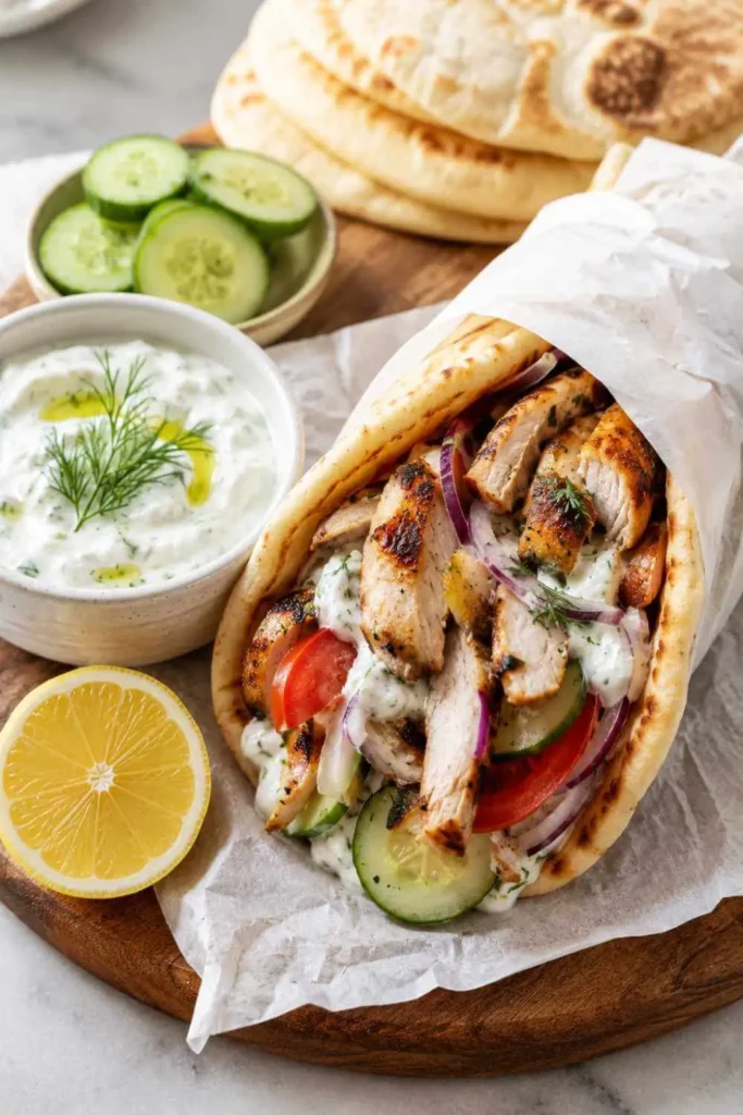 7 Best Dipping Sauces Recipes (Easy & Homemade!) 4 Chicken gyros with tzatziki dipping sauce - easy Greek recipe