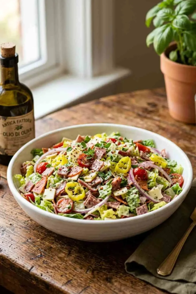 25 Best Chopped Salad Recipes (Easy, Fresh & Crowd-Pleasing) 22 Italian grinder chopped salad with pepperoni, salami, provolone and banana peppers.