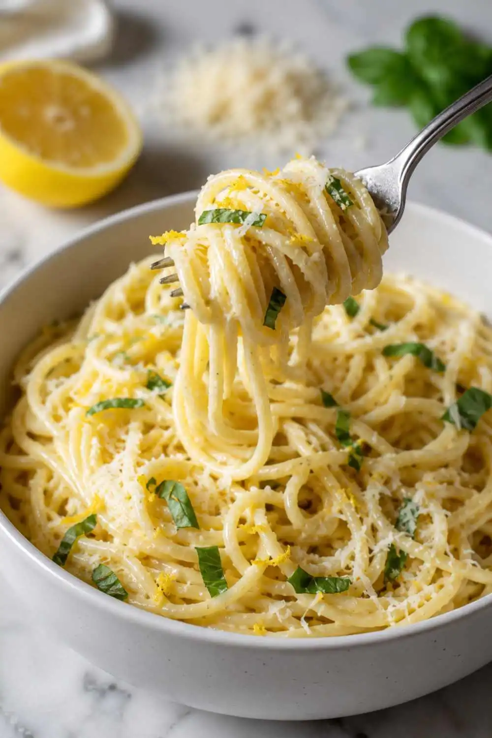 5 Quick and Creamy Ricotta Pasta Recipes You’ll Love (Easy Italian Recipes) 2 Bowl of lemon ricotta pasta - quick 15-minute pasta recipe idea