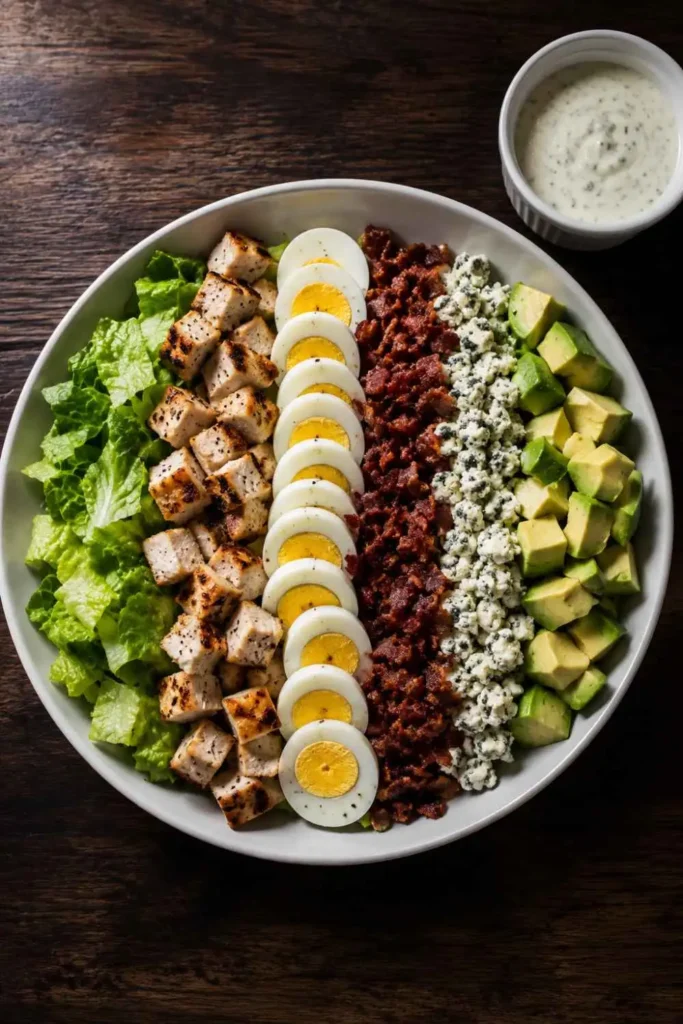 10 Easy Special Diet Salads for Quick Meal Planning 3 Loaded Keto Cobb Special Diet Salad with chicken bacon avocado and Creamy Herb Ranch Dressing