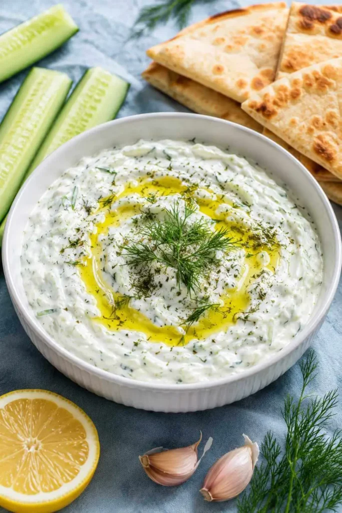 7 Best Dipping Sauces Recipes (Easy & Homemade!) 6 Creamy tzatziki sauce with cucumber and dill - Greek yogurt dipping sauce